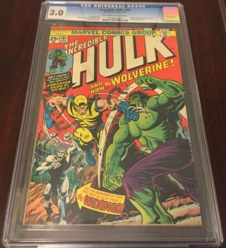 The Incredible Hulk 181 CGC 3.  0 1st Wolverine App.  w/ Stamp. 4