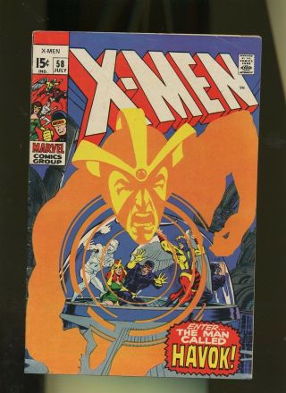 X - Men 58 Vg,  4.  5 1 Book Marvel Mutants 1st Appearance As Havok Neal Adams