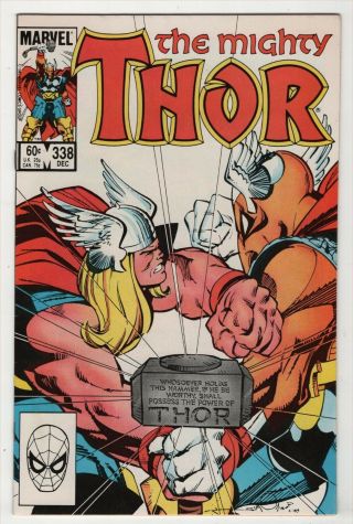 Thor 338 Vf 8.  0 2nd Appearance Beta Ray Bill 1883 Walt Simonson Art