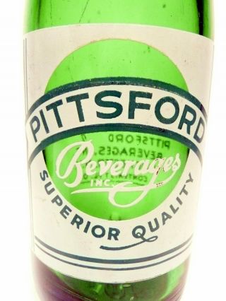 Vintage Acl Soda Pop Bottle: Pittsford Of Rochester,  N.  Y.  - 7 Oz Acl Soda