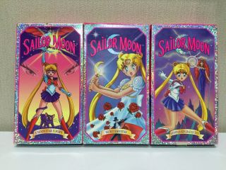 Sailor Moon Anime Vhs English Dubbed Three Videos Set