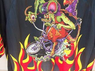 Canari Ed Roth Rat Fink Bicycle Bike Cycling Jersey Shirt Eyeballs Flames Men XL 3