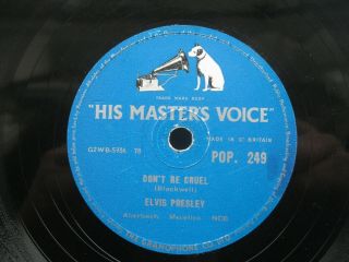 ELVIS PRESLEY 78 RPM HOUND DOG / DON ' T BE CRUEL 1956 UK HMV POP.  249 3