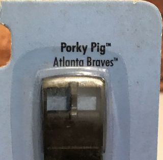 Looney Tunes Comic Ball VTG 1990 Porky Pig Atlanta Braves Watch 3
