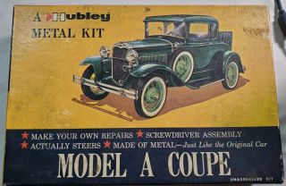Vintage Hubley Model A Coupe Metal Diecast Model Kit 4861 - 300 Made In Usa