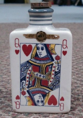 1971 Ceramic Decorative Whiskey Flask Styled As The Queen Of Hearts