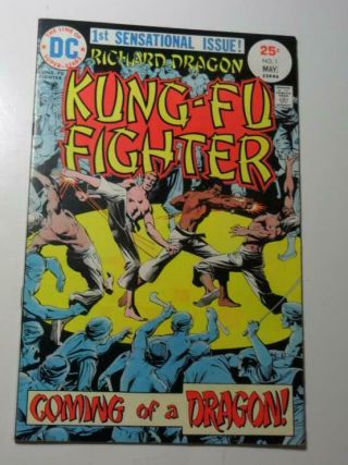 Richard Dragon Kung Fu Fighter 1 May 1975 Dc Comics Vf/nm 9.  0 Barney Ling
