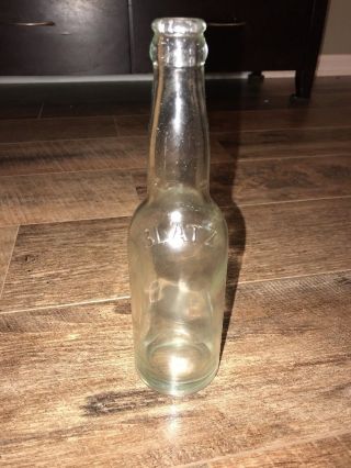 Vintage Blatz Embossed Beer Bottle - Milwaukee Wi Clear -
