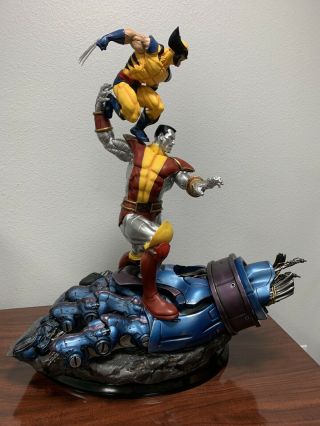 CUSTOM Fastball Special Wolverine & Colossus 1/4 Scale Statue Fan Art X - MEN 3