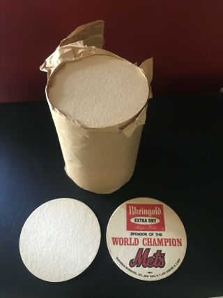 Vintage Rheingold Beer Coasters Sponsor Of York Mets World Champions Nos