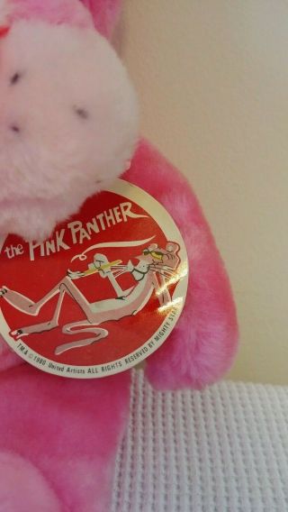 Vtg 1980 Pink Panther Plush NWT Stuffed Animal United Artist Corp Mighty Star 4