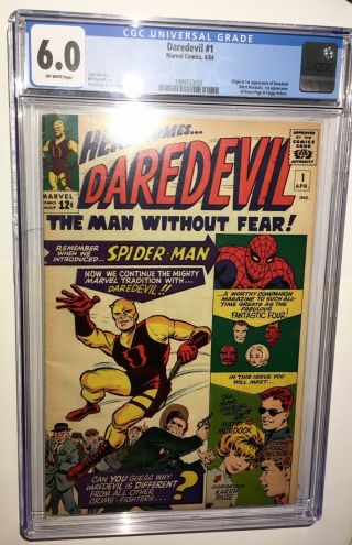 Daredevil 1 Cgc 6.  0 Stan Lee,  Looks Like 7.  0,  Unpressed Spider - Man 16