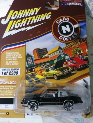 Johnny Lightning 1/64 Muscle Cars U.  S.  A Cars N Coffee 1984 Olds Cutlass Black