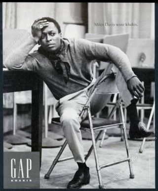 1994 Miles Davis Photo The Gap Clothes Store Vintage Print Ad