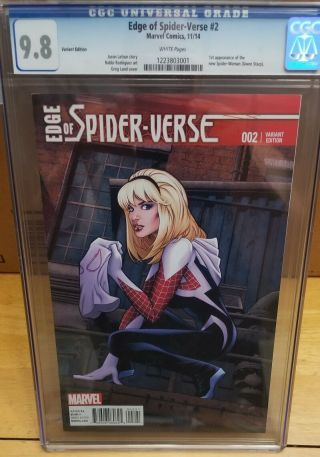 Edge Of Spider - Verse 2 Cgc 9.  8 Variant 1:25 White Pages 1st App.  Bright Colors