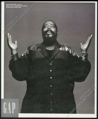1992 Barry White Photo By Michel Comte The Gap Fashion Store Vintage Print Ad
