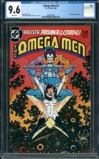 Omega Men 3 Cgc 9.  6 Nm,  White Pages Dc 1983 1st Appearance Lobo Krypton Tv Show