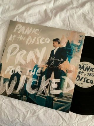 Brendon Urie Signed Pray For The Wicked Vinyl Panic At The Disco