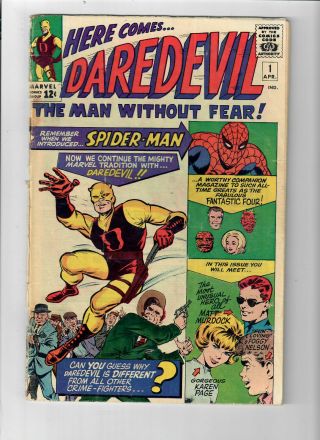 Daredevil 1 (vol.  1) - Grade 1.  8 - First Appearance Of Dd,  Foggy & Karen Page