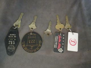 H5 Vintage Hotel Room Keys - 5 Ohio & Missouri K21
