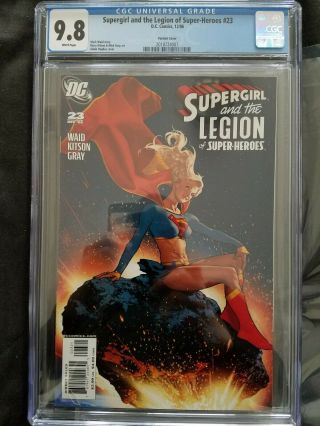 Supergirl And The Legion Of Heroes 23 Cgc 9.  8 Nm/mt Variant Adam Hughes