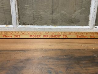 Vintage Moser Implement Allis Chalmers Dealership Advertising Yard Stick 3 Digit 2