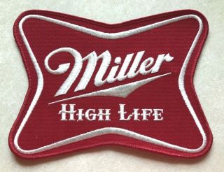 Large Vintage Miller High Life Beer Sew On Patch