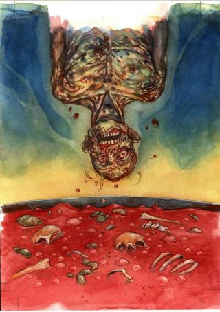 Cannibal Corpse T - Shirt Art Vince Locke Zombie Submerged In Boiling Flesh
