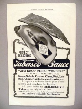 Tabasco Sauce Print Ad - 1904 Mcilhenny 