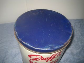 Vintage Collectible Metal GROFF ' S Bowmansville Pa.  Pennsylvania Potato Chip Can 7