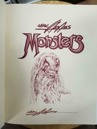 NEAL ADAMS MONSTERS SLIPCASE HARDCOVER SIGNED LIMITED EDITION VANGUARD HC 3