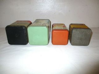 Four Vintage Tea Tins - Richelieu - Monarch - Lipton 3