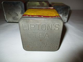 Four Vintage Tea Tins - Richelieu - Monarch - Lipton 5