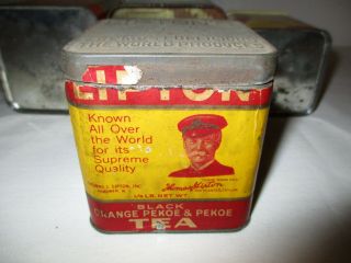 Four Vintage Tea Tins - Richelieu - Monarch - Lipton 7