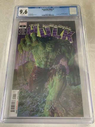 Immortal Hulk 1 Cgc 9.  6 Hot Comic Cover A