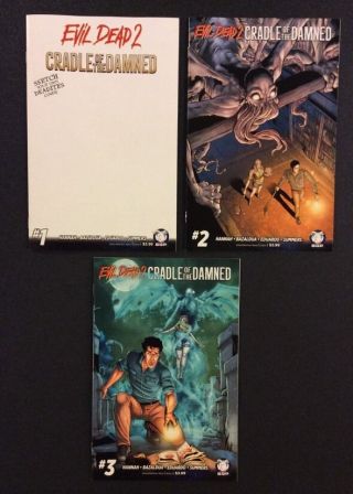 Evil Dead 2 Cradle Of Damned 1 - 3 Comic Books Army Of Darkness Ash Complete