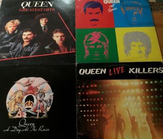 Queen Day At The Races,  Live Killers Hot Space Greatest Hits,  Jazz Poster 6 Lp’s