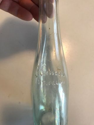Vintage Hamm’s Beer Clear Glass Bottle 9.  5”