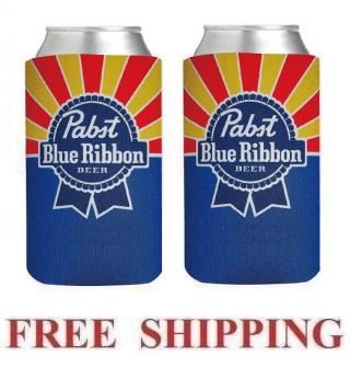 Pabst Blue Ribbon 2 Pbr 16oz Pint Beer Can Wrap Coolers Koozie Coolie Huggie