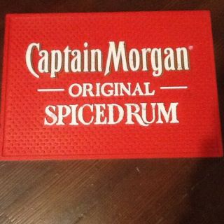 Captain Morgan Spiced Rum Rubber Bar Rail Spill Mat Man Cave
