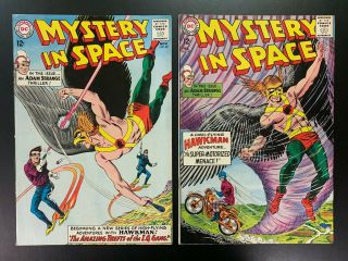 Mystery In Space 87 And 89 - 1st Hawkman And Adam Strange - Higher Grades