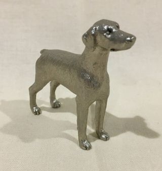 Vintage Metal Doberman Pinscher Dog Figurine Made In England