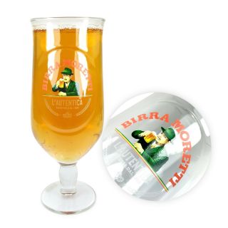 Tuff Luv Birra Moretti Pint Chalice Glass / Beer Glass / Barware Ce 473ml