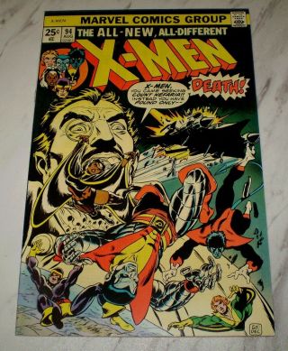 X - Men 94 Nm,  9.  6 Ow Pages 1975 Marvel Bronze Age X - Men Begin