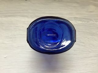 Rare Antique Cobalt Blue Phillips ' Milk of Magnesia Aug 21,  1906 Bottle 3 3/4” 2