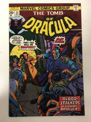 The Tomb Of Dracula 25,  Vol 1 Marvel Comics Silver Age Comic Book