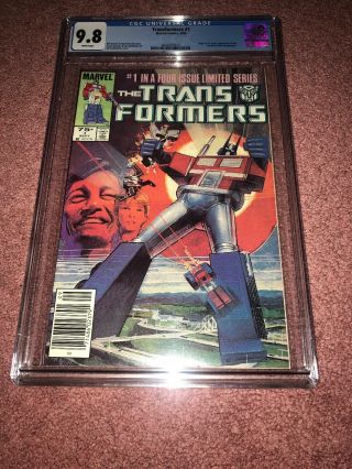 Transformers 1 Cgc 9.  8 Wp Newsstand Marvel 1984 1st Appearance And Origin