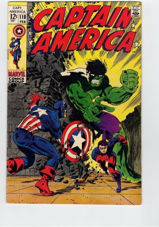 Captain America 110 Hulk Battle Silver Age Steranko
