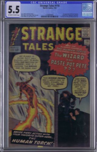 Strange Tales 110 Marvel 1963 1st Dr Strange Cgc 5.  5 (fine -)