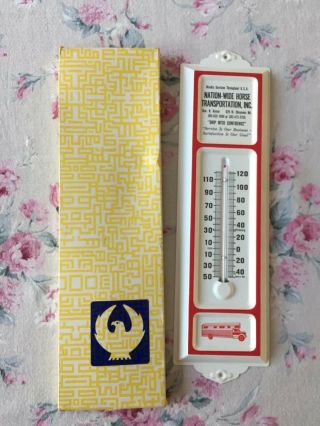 Rare Vintage Nation - Wide Horse Transportation Inc.  Advertising Thermometer Box